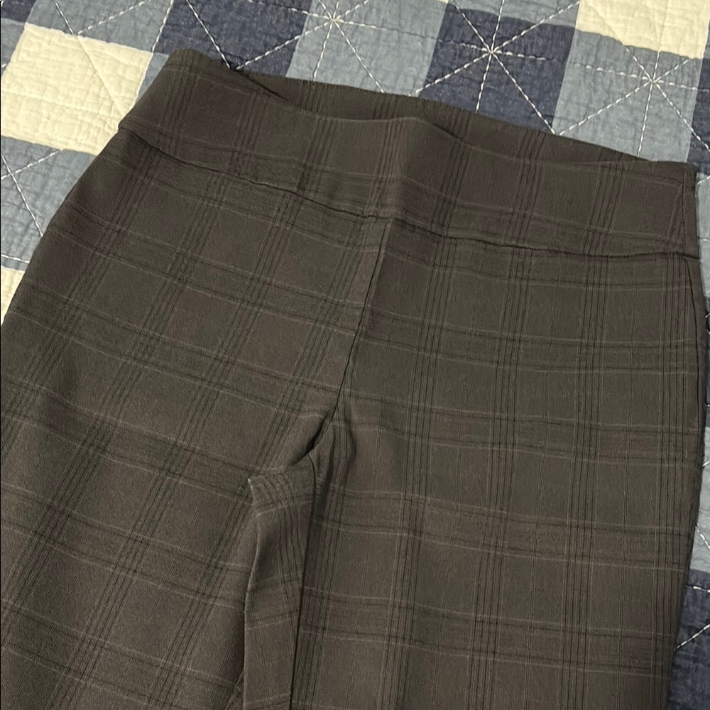 Chic Dark Plaid Trousers